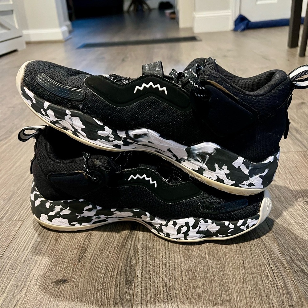 Adidas D.O.N. Issue #3 Basketball Shoes Black White Camo Men’s 9.5 - Picture 2 of 14